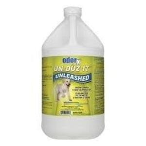 DESCRIPTION: (2) URINE ODOR AND STAIN ELIMINATOR BRAND/MODEL: ODOR X UN-DUZ-IT SIZE: 1 GALLON RETAIL$: $32.23 EA QTY: 2