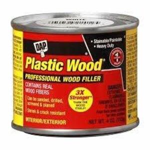 DESCRIPTION: (1) CASES OF (12) PLASTIC WOOD FILLER BRAND/MODEL: DAP #10L507 INFORMATION: WHITE SIZE: 4 OZ CANS RETAIL$: $8.54 PER CAN QTY: 1