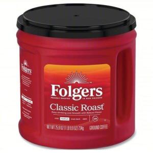 DESCRIPTION: (2) CAFFEINATED CLASSIC ROAST COFFEE BRAND/MODEL: FOLGERS #45JR79 SIZE: 30.5 OZ RETAIL$: $25.04 EA QTY: 2