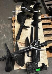 (3) BIT AUGER ATTACHMENT SET FOR SKID STEER.