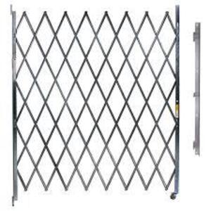 DESCRIPTION: (1) FOLDING GATES INFORMATION: STEEL, SILVER SIZE: FITS 4' TO 10' SINGLE OPENING RETAIL$: $450.00 EA QTY: 1