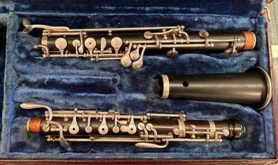 WOODEN OBOE WITH CASE