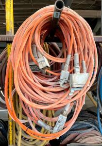 ASSORTED ELECTRICAL CONNECTING CABLES AS SHOWN