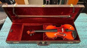 3/4 VIOLIN WITH CASE & BOW