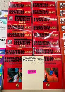 (27)- ESSENTIAL ELEMENTS OF JAZZ ENSEMBLE MUISC BOOKS