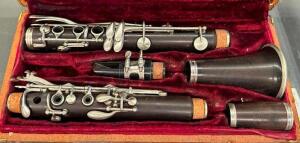 WOODEN CLARINET WITH CASE