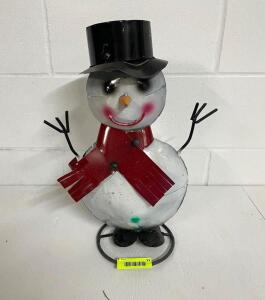 10" X 18" SNOWMAN DECORATION, METAL