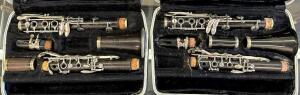 PLASTIC AND WOOD CLARINETS WITH CASE