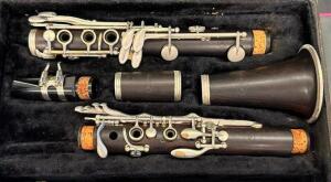 WOODEN CLARINET WITH CASE