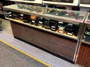 GLASS DISPLAY CASE WITH STORAGE