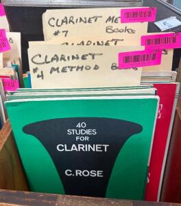 APPROX. (6) BOOKS OF CLARINET METHOD SHEET MUSIC