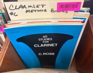 APPROX. (6) BOOKS OF CLARINET METHOD SHEET MUSIC