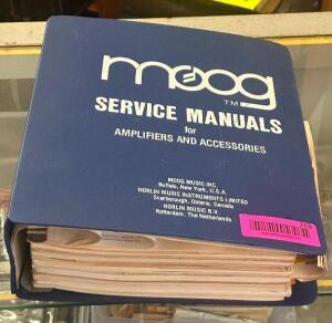 MOOG SERVICE MANUALS FOR AMPLIFIERS AND ACCESSORIES