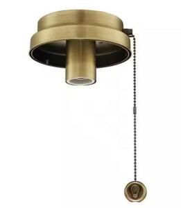 Antique Brass Ceiling Fan Low Profile LED Light Kit