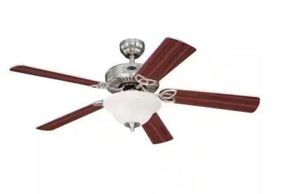 Vintage II 52 in. LED Brushed Nickel Ceiling Fan with Light Kit