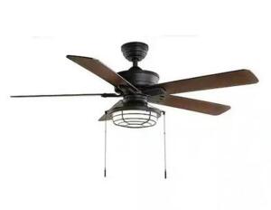 Norwood 52 in. Indoor/Outdoor LED Matte Black Damp Rated Downrod Ceiling Fan with Light Kit and 5 Reversible Blades