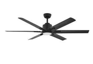 Kensgrove II 60 in. Smart Indoor/Outdoor Matte Black Ceiling Fan with Remote Included Powered by Hubspace