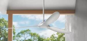 Tager 72 in. Smart Indoor/Outdoor Matte White Ceiling Fan without Light with Remote Powered by Hubspace