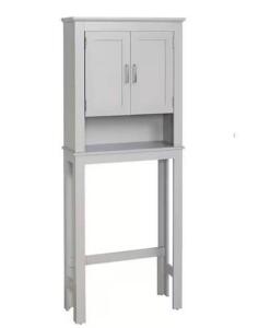 Shaker 26.5 in. W x 68 in. H x 10.1 in. D Dove Gray Over The Toilet Storage