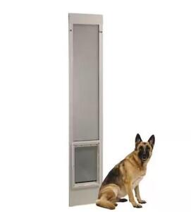 15 in. x 20 in. Extra Large White Pet and Dog Patio Door Insert for 77.6 in. to 80.4 in. Tall Aluminum Sliding Door