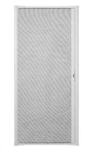 36 in. x 80 in. LuminAire White Single Universal Aluminum Gliding Retractable Screen Door Fits 32 to 36 in. Opening