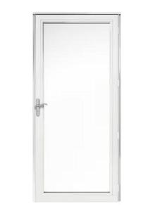 36 x 80 4000 Series White Left-Hand Outswing Aluminum Interchangeable Storm Door