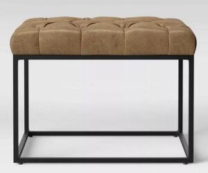 Trubeck Tufted Metal Base Ottoman