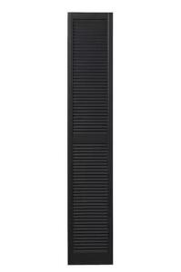 (3) - 15 in. x 71 in. Open Louvered Polypropylene Shutters Pair in Black