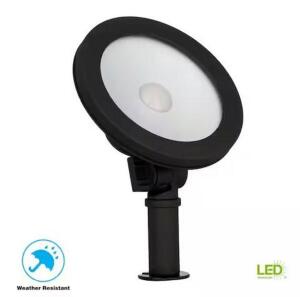 50-Watt Equivalent Low Voltage Black Integrated LED Outdoor Landscape Wall Wash Light