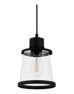 Rigby 1-Light Matte Black Mini Pendant, Farmhouse Hanging Light, Kitchen Pendant Lighting