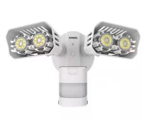 (2) - 18-Watt White Motion Activated Outdoor Integrated LED Flood Light