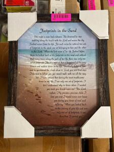 "FOOT PRINTS IN THE SAND" FRAMED POEM