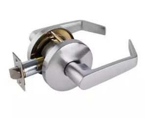 Heavy Duty Commercial Cylindrical Passage (Bed/Bath) Lever ADA UL 3-Hour Fire ANSI Grade 2 Satin Chrome