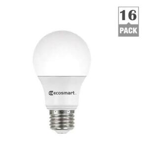 60-Watt Equivalent A19 Non-Dimmable LED Light Bulb Soft White (16-Pack)