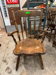 (5)- SOLID WOOD DINING CHAIRS