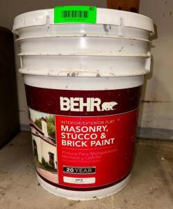 5 GALLONS OF MASONRY, STUCCO, AND BRICK PAINT