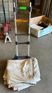 FOLDABLE LIGHT DUTY DOLLY WITH PAINTERS CLOTHS