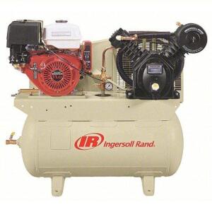 DESCRIPTION: (1) STATIONARY AIR COMPRESSOR BRAND/MODEL: INGERSOLL RAND #6WA84 INFORMATION: 2 STAGE, 13 HP ENGINE, HONDA, 24 CFM SIZE: 30 GAL AIR TANK