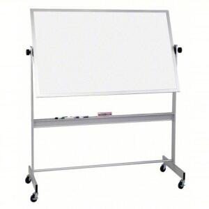 DESCRIPTION: (1) DRY ERASE BOARD BRAND/MODEL: BALT #39A105 INFORMATION: MOBILE / CASTERS, SILVER, WHITE, ALUMINUM SIZE: 48" X 72" RETAIL$: $1240.00 EA