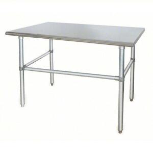 DESCRIPTION: (1) WORK TABLEBRAND/MODEL: PRODUCT NUMBER #4UEK3INFORMATION: STAINLESS STEEL, FIXED HEIGHT, 600 LB CAPACITYSIZE: 60" X 30" X 34 1/2"RETAIL$: $381.89 EAQTY: 1