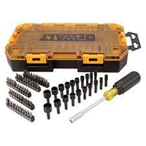 DESCRIPTION: (1) SCREWDRIVER BIT SET BRAND/MODEL: DEWALT #DWMT73808 INFORMATION: 71 PIECES SIZE: 1/4" DRIVE BIT RETAIL$: $26.55 EA QTY: 1