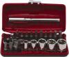 DESCRIPTION: (3) COMPACT SOCKET SETBRAND/MODEL: BLACKHAWK #GW-5023SINFORMATION: RED CARRY CASE, 23 PIECES, 1/4" DRIVERETAIL$: $35.04 EAQTY: 3