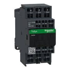 DESCRIPTION: (3) CONTACTOR BRAND/MODEL: SCHNEIDER #LC1D183BD INFORMATION: 24 VDC, 10 HP / 480 V RETAIL$: $181.99 EA QTY: 3