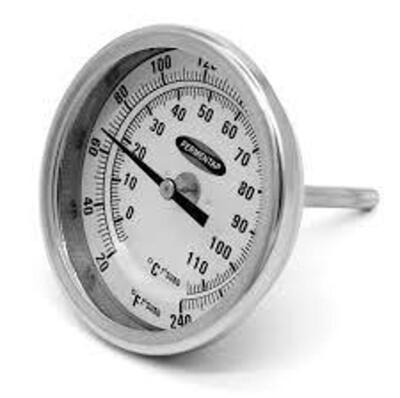 DESCRIPTION: (2) BIMETAL THERMOMETER BRAND/MODEL: TRENT #TI.51 INFORMATION: 2.5" STEM, 1/2" NPT RETAIL$: $19.95 EA QTY: 2