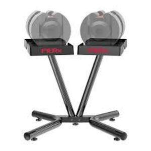 DESCRIPTION: (1) DUMBBELL AND KETTLEBELL STORAGE RACK BRAND/MODEL: FITRX SMARTRACK INFORMATION: BLACK RETAIL$: $89.00 EA QTY: 1