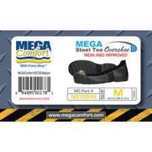 DESCRIPTION: (3) PAIRS OF STEEL TOE OVERSHOES BRAND/MODEL: MEGA COMFORT #NSTOB-M INFORMATION: BLACK SIZE: MEDIUM RETAIL$: $56.83 EA QTY: 3