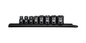 DESCRIPTION: (2) IMPACT SOCKET SET BRAND/MODEL: GEARWRENCH #84910N INFORMATION: SAE, 8 PIECE SIZE: 3/8" DRIVE RETAIL$: $39.17 EA QTY: 2