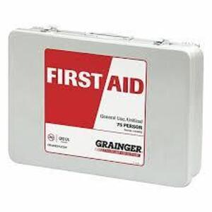 DESCRIPTION: (2) FIRST AID KITS BRAND/MODEL: PRODUCT NUMBER #463M02 INFORMATION: WHITE SIZE: 75 PEOPLE SERVED RETAIL$: $150.45 EA QTY: 2