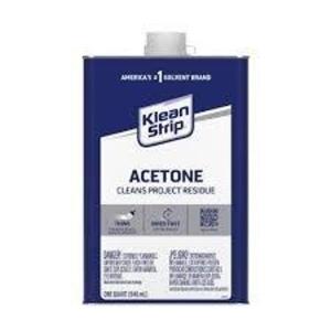 DESCRIPTION: (2) ACETONE BRAND/MODEL: KLEAN STRIP SIZE: 1 GALLON RETAIL$: $27.75 EA QTY: 2