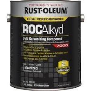 DESCRIPTION: (2) COLD GALVANIZING COMPOUND BRAND/MODEL: RUST-OLEUM ROCALKYD INFORMATION: GALVANIZED SIZE: 1 GALLON RETAIL$: $85.56 EA QTY: 2